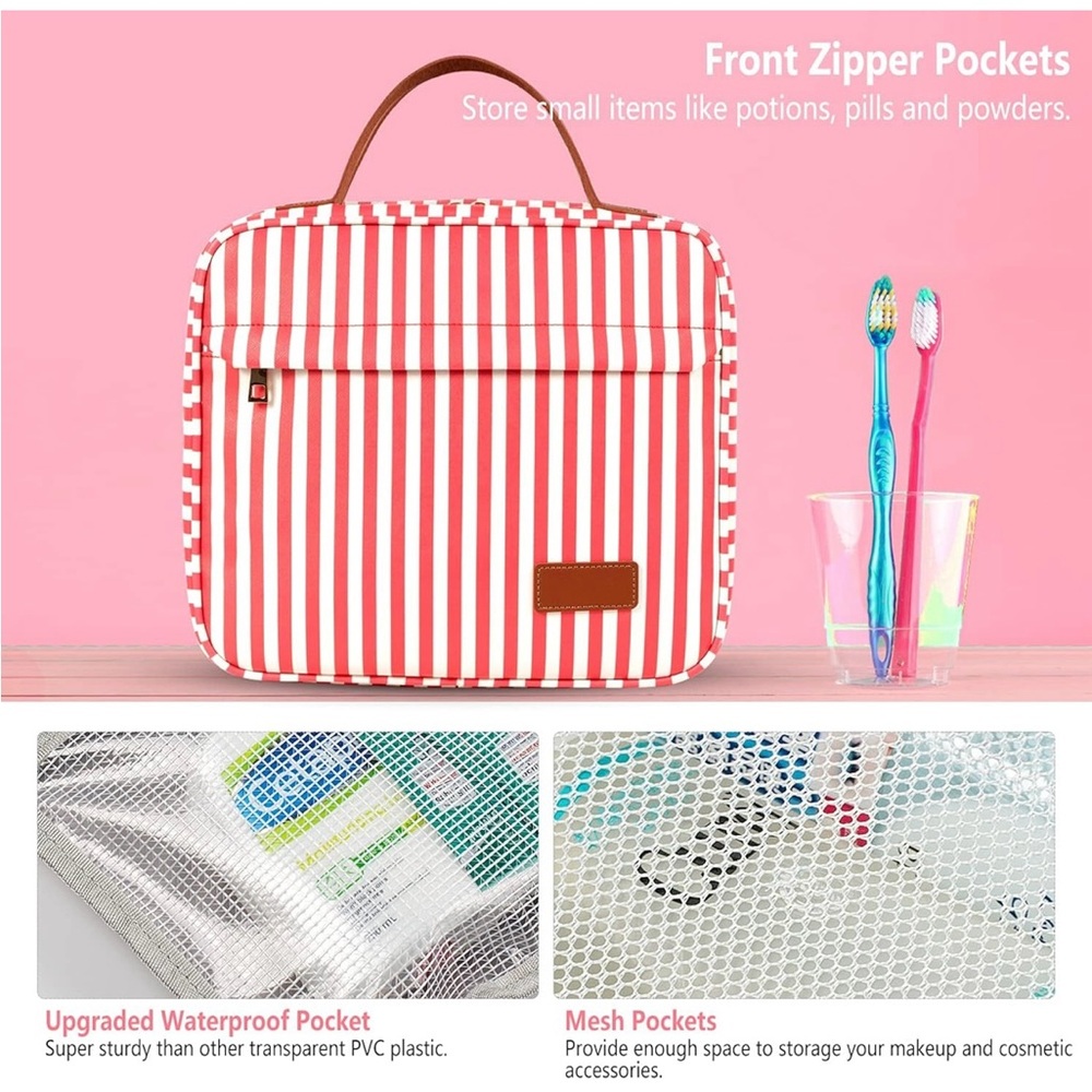 Hanging Travel Toiletry Bag, Large Capacity Cosmetic Travel Toiletry Organizer - Picture 5 of 10